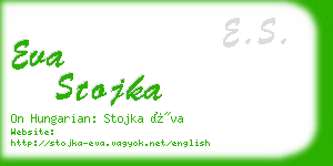 eva stojka business card